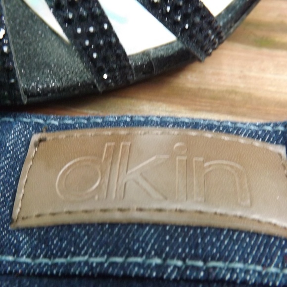 Flare bottom gray Dkin sparkle jeans - Picture 4 of 8